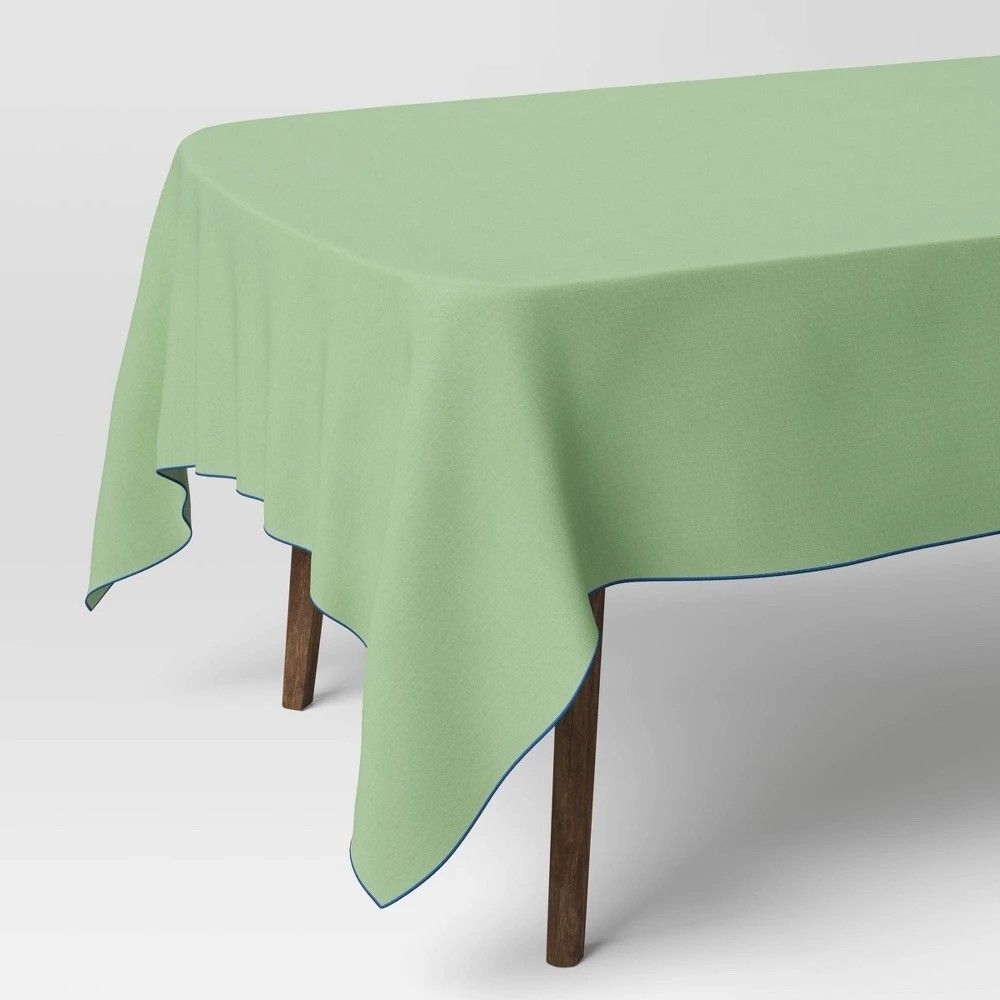 84"x60" Green Tablecloth - Room Essentials™ Rectangular Dining Table Cover NEW